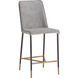 Klaus 41.75 inch Gunmetal / Flint Grey / Napa Taupe Counter Stool